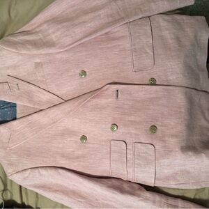 Pink Double-Breasted Blazer